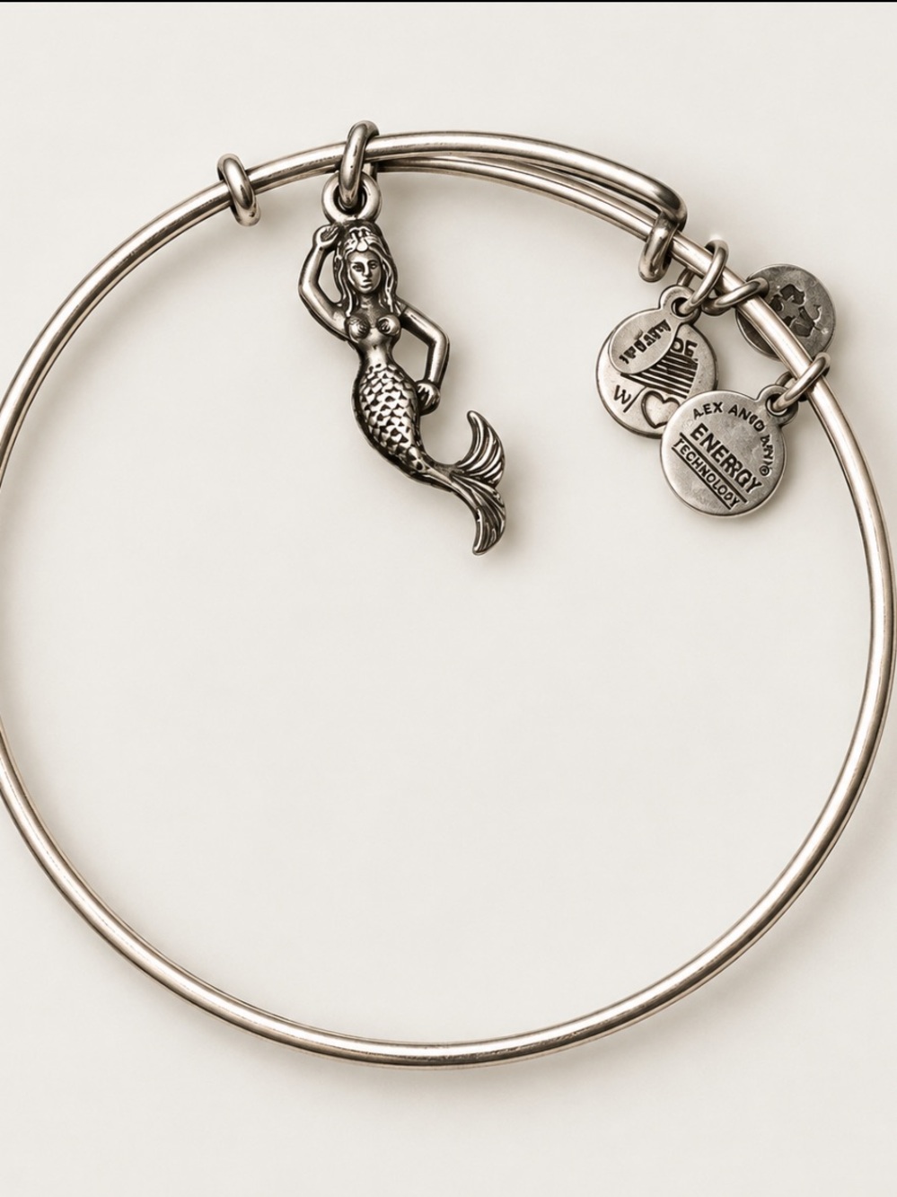 Alex and Ani Mermaid Charm Bangle Bracelet - Silver
